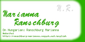 marianna ranschburg business card